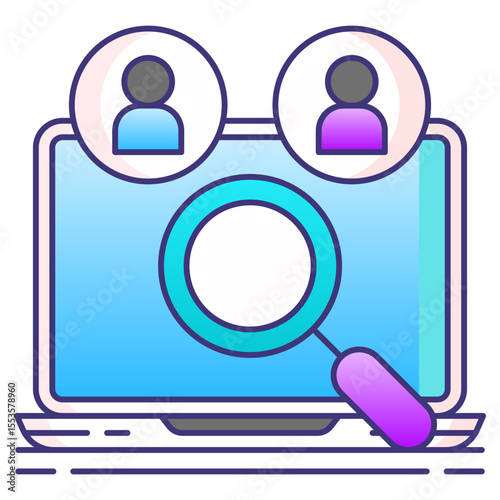 Market Research Icon – Minimalist Vector Symbol for Data Analysis, Consumer Insights, and Business Intelligence

