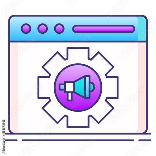 Marketing Automation Icon – Minimalist Vector Symbol for Automated Campaigns, CRM, and Digital Marketing Tools