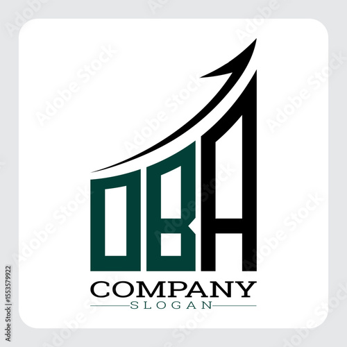 OBA Company Logo Design Growth vector, OBA Upward Arrow Business Success Logo vector, OBA Corporate Branding Logo , OBA logo design, OBA simple and modern logo, OBA business finance logo design, etc.