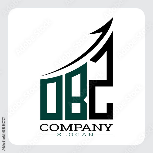 OBZ Company Logo Design Growth vector, OBZ Upward Arrow Business Success Logo vector, OBZ Corporate Branding Logo , OBZ logo design, OBZ simple and modern logo, OBZ business finance logo design, etc.