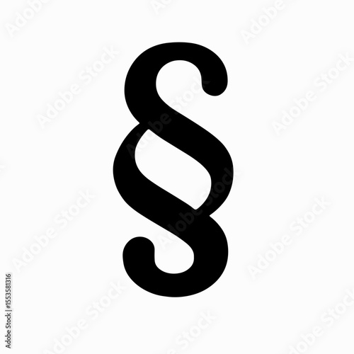 Paragraph symbol icon representing legal text and law articles – filled version