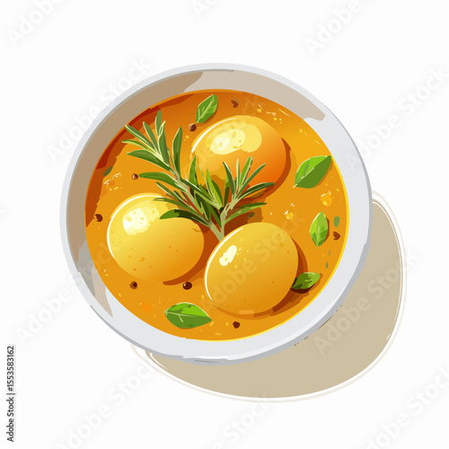 Cooking process delicious egg dish kitchen food photography bright environment top-down view culinary art