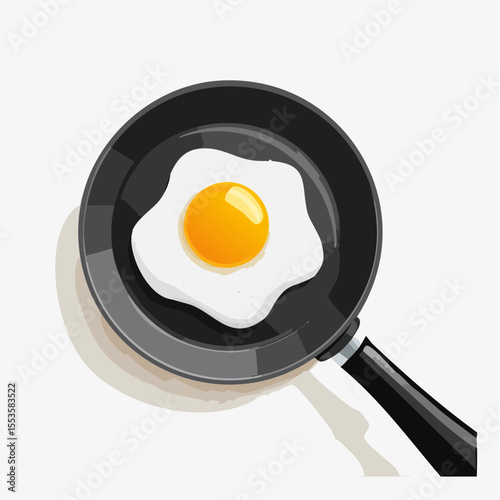Frying an egg in a pan kitchen food photography modern environment top view cooking concept for seo impact