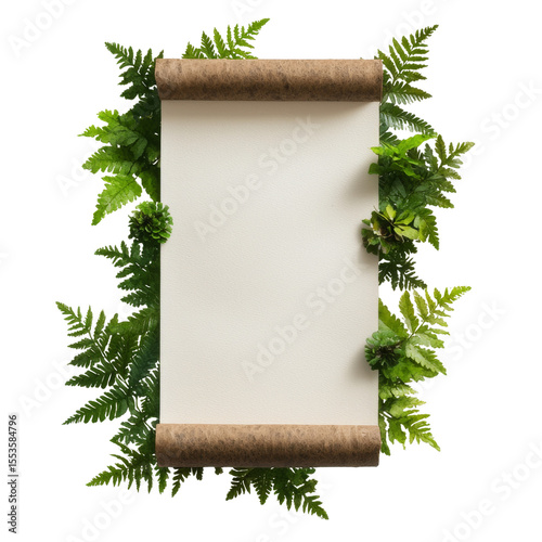 Watercolor icon of a spring poem on old paper