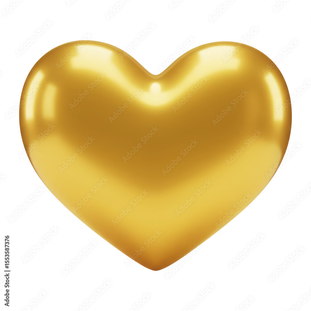 A Single Golden Heart for an Anniversary or Wedding. Cut Out, Clipping Path Isolated on Transparent Background. A Single Golden Heart for an Anniversary or Wedding. Cut Out, Clipping Path Isolated on Transparent Background.