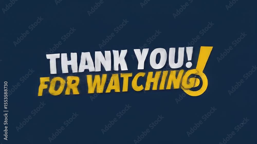 Dynamic Thank You End Screen Animation for Video and Presentations