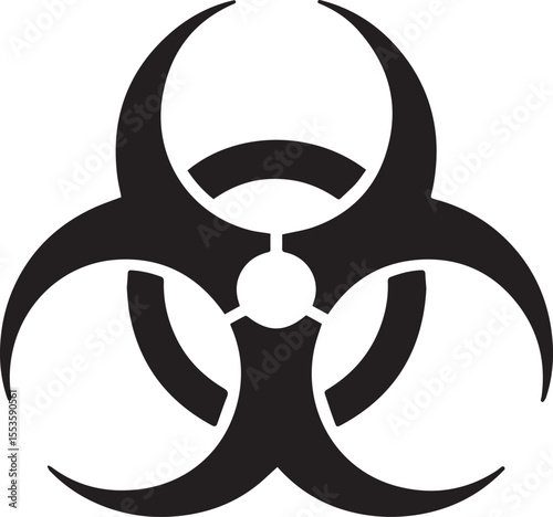 Biohazard icon on transparent background, concept of medicine , vector illustration . 