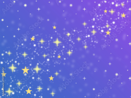 美しい星空の背景　神秘的な天の川のイラスト