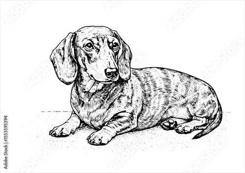 illustration, animal, vector, dachshund, dog, vintage, puppy, sketch, pet, art, breed, canine, etching, engraved, cute, ink, doggy, drawn, engraving, drawing, isolated, hand, funny, dogs, portrait, ar