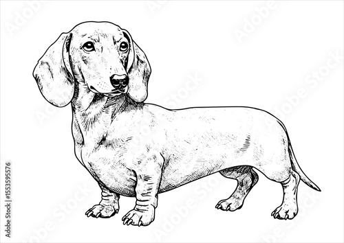 illustration, animal, vector, dachshund, dog, vintage, puppy, sketch, pet, art, breed, canine, etching, engraved, cute, ink, doggy, drawn, engraving, drawing, isolated, hand, funny, dogs, portrait, ar