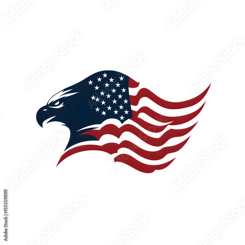 Bold and Modern Logo Idea for Waving Flag Freedom – Patriotic Apparel Store Branding transparent background