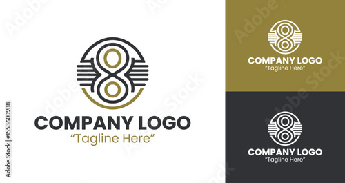 Innovative and Professional Logo Design for Business and Corporate Identity in Gold and Black