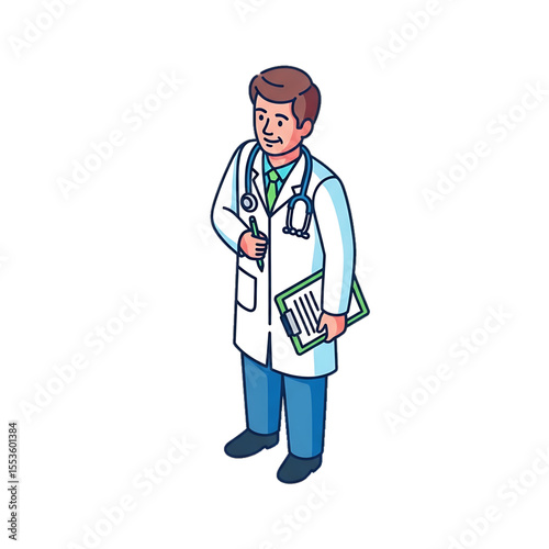 Male doctor icon representing healthcare professional.