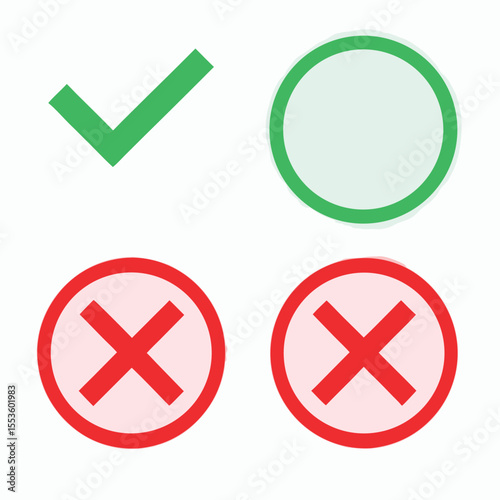yes and no buttons vector