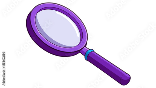 magnifying glass isolated on white background.
