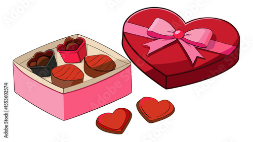 heart shaped chocolate boxes with assorted chocolates valentine's day romantic gift set
