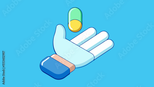 against a solid bright blue background hand holding a pencil islotaed on blue background.
