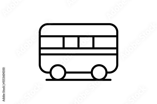 bus icon, vector illustration