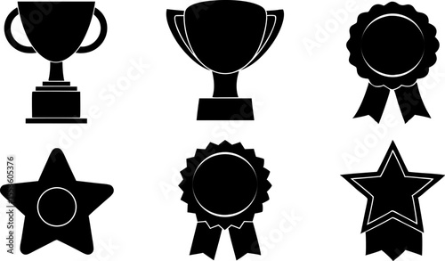 awards line icon set  set of outline icons related.eps