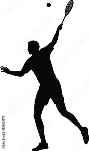 silhouette of tennis player