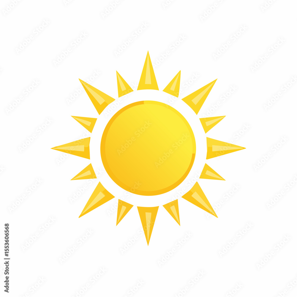 Minimalist Sun Logo – Geometric Vector Design in Yellow and White Minimalist Sun Logo – Geometric Vector Design in Yellow and White