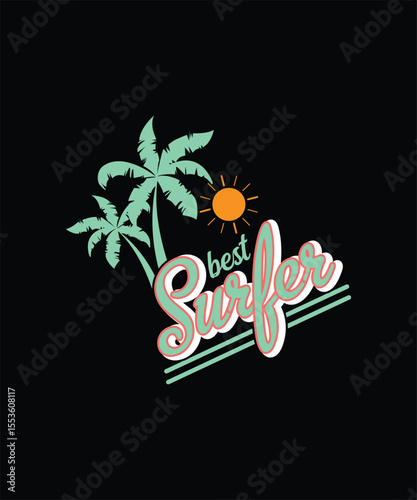 Best Surfer T-shirt Design, EPS, VECTOR