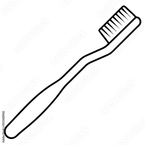 Toothbrush line art vector