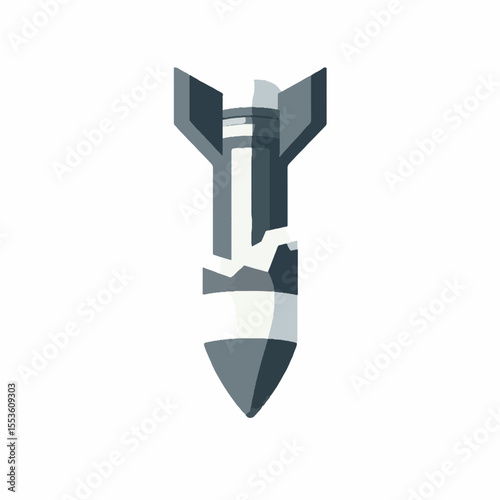 Cracked Bomb Graphic Symbolizing Weapon Destruction