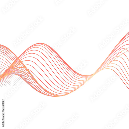 abstract red wave