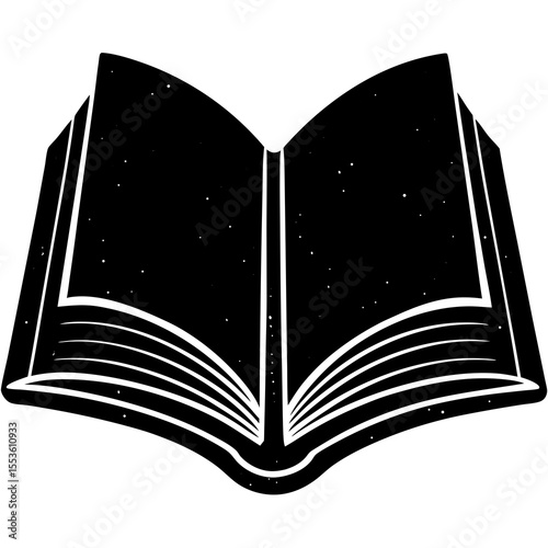 A minimalist open book silhouette design ideal for National Book Lovers Day celebrations, bookmarks, posters, and educational print or digital projects.