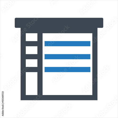 Window blinds icon. window shutter icon
