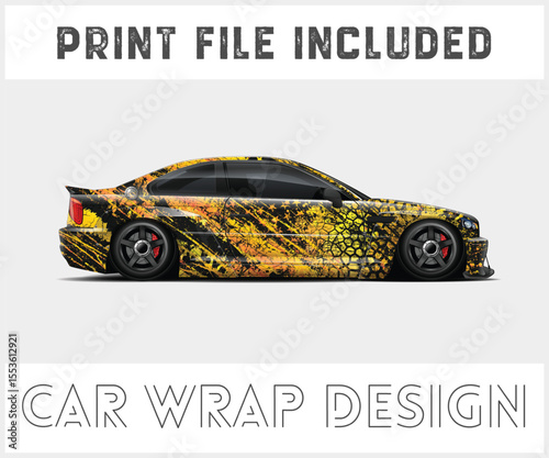 Print File Included Car Wrap Design Stylish car