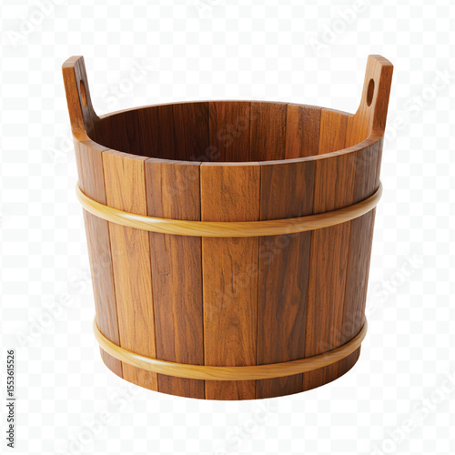 sauna bucket isolated on white