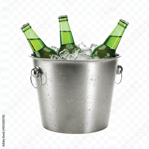 champagne bottle in bucket