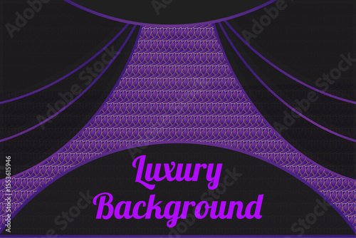 Abstract black and golden luxury modern background design with curves and silk fabric effect, Modern 3d abstract vector illustration luxury background design.
