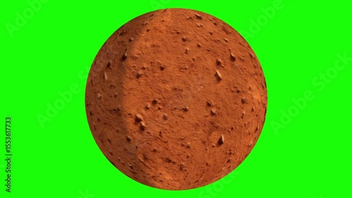 Realistic panoramic video of Mars surface with red planet texture