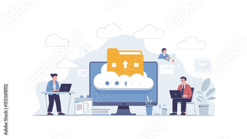 Cloud Data Storage and Sharing: People Working with Cloud-Based Services