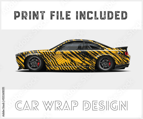 Print File Included Car Wrap Design Sport car