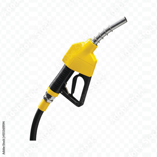 hand holding a yellow gas pump