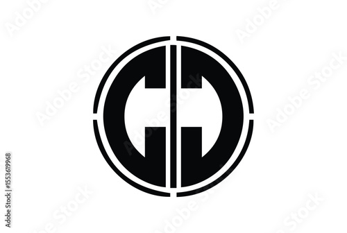 Abstract letter CC vector logo design, letter JJ, text s logo design	
