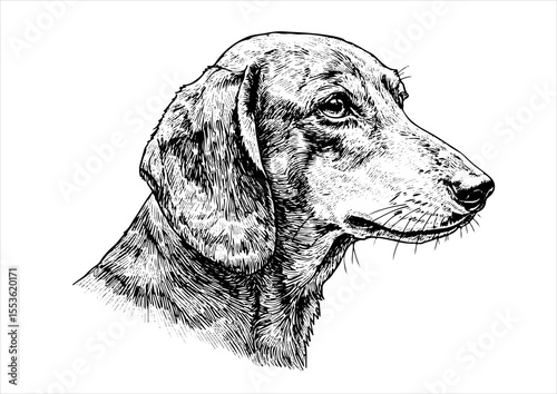 illustration, animal, vector, dachshund, dog, vintage, puppy, sketch, pet, art, breed, canine, etching, engraved, cute, ink, doggy, drawn, engraving, drawing, isolated, hand, funny, dogs, portrait, ar