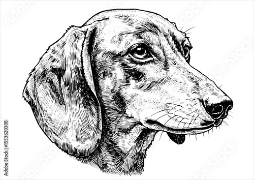 illustration, animal, vector, dachshund, dog, vintage, puppy, sketch, pet, art, breed, canine, etching, engraved, cute, ink, doggy, drawn, engraving, drawing, isolated, hand, funny, dogs, portrait, ar