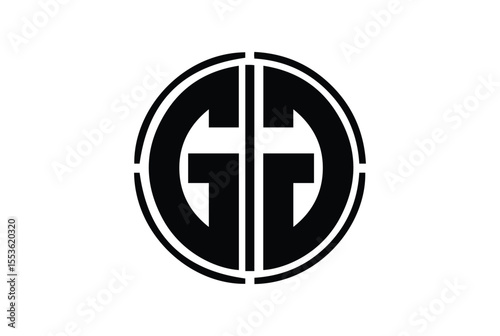 G or GG Letter Initial Logo Design, Vector Template	