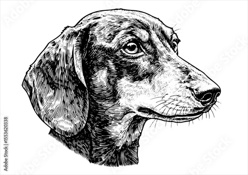 illustration, animal, vector, dachshund, dog, vintage, puppy, sketch, pet, art, breed, canine, etching, engraved, cute, ink, doggy, drawn, engraving, drawing, isolated, hand, funny, dogs, portrait, ar