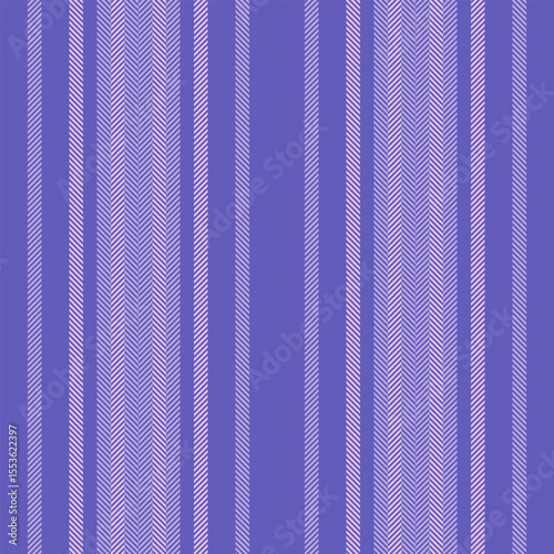 Full seamless fabric vector, fiesta texture vertical lines. Attire textile pattern background stripe in indigo and light colors.