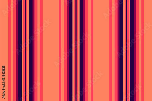 Vibrant striped pattern. Seamless retro design in coral, pink dark purple. Perfect for backgrounds, textiles, graphic projects needing a bold, vintage touch.