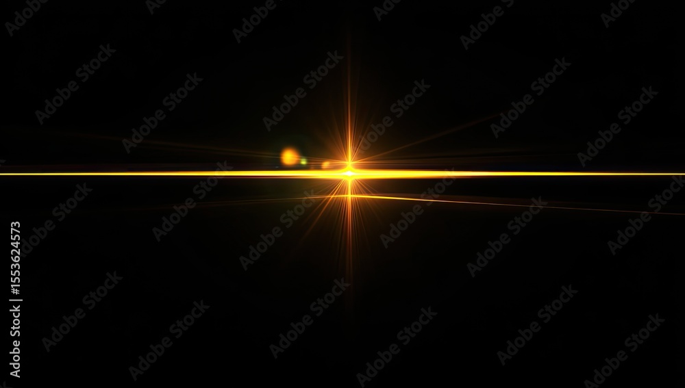 Fototapeta premium Abstract lens flare effect on black background