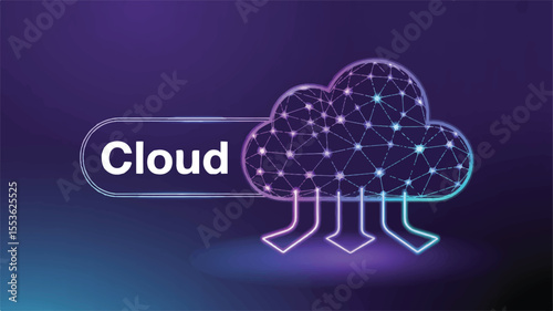 Cloud Computing: Visualize cloud computing through its conceptual design, where the core concept of data storage and remote access comes to life.