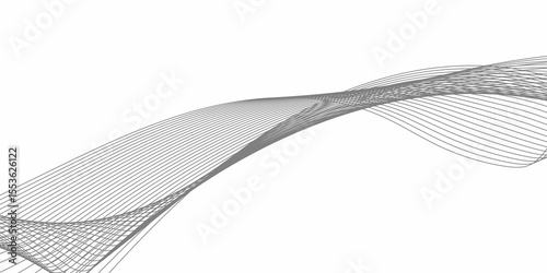  illustration of overlapping curved gray lines forming a flowing wave pattern on a white background. The lines are evenly spaced and create a mesh-like abstract design.