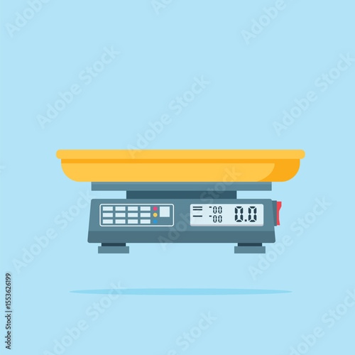Digital Kitchen Scale illustration, Electronic Kitchen Scale tool. Digital scale icon design is suitable for digital and print design needs related to electronic scales.